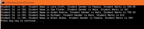 StudentList list collection